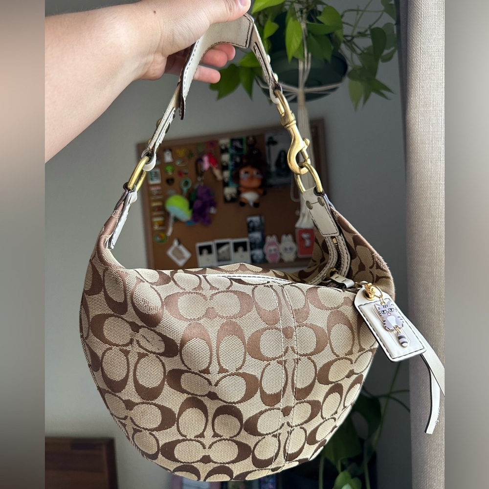 Coach Signature Monogram Shoulder Bag